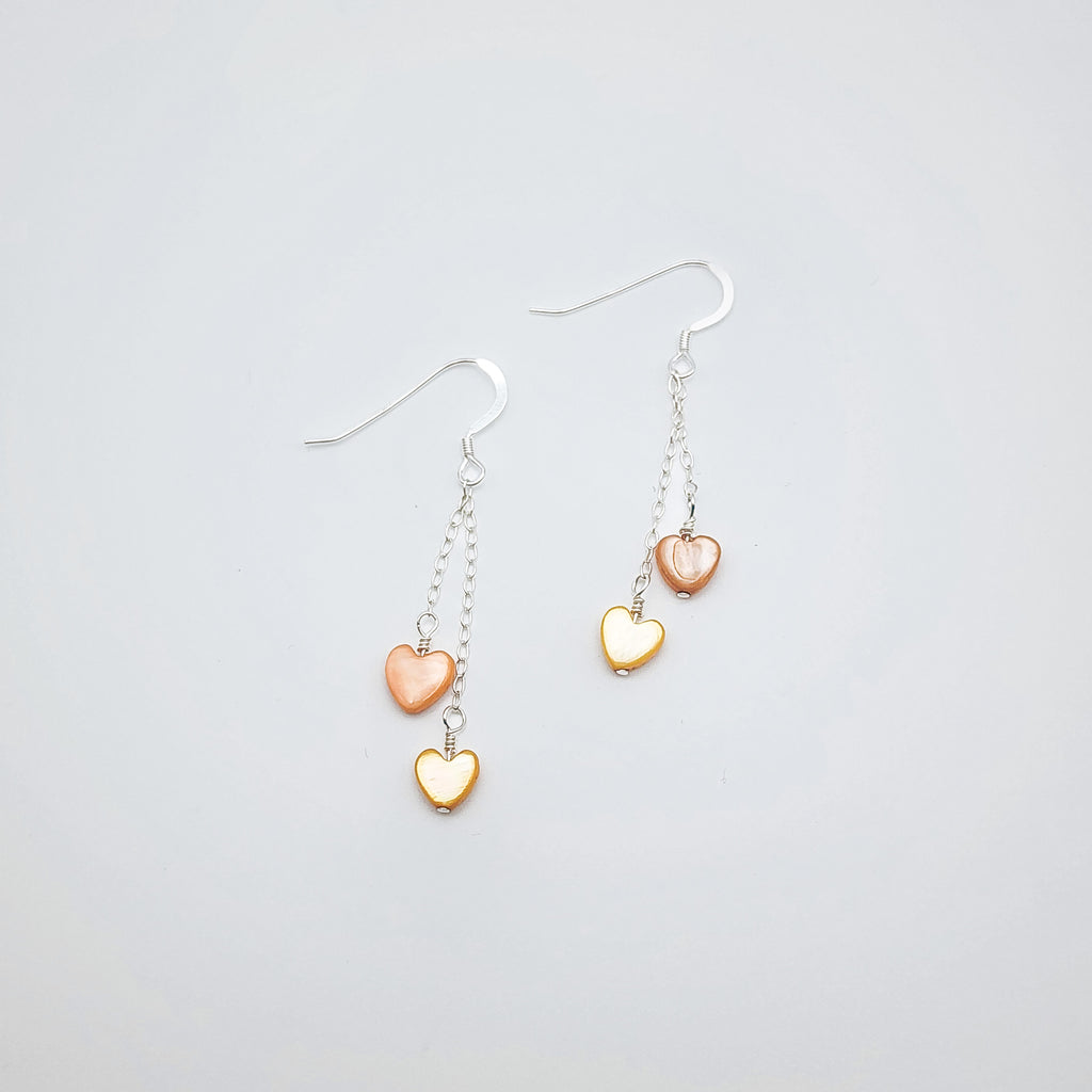 Heart Dangles - Yellow and Orange