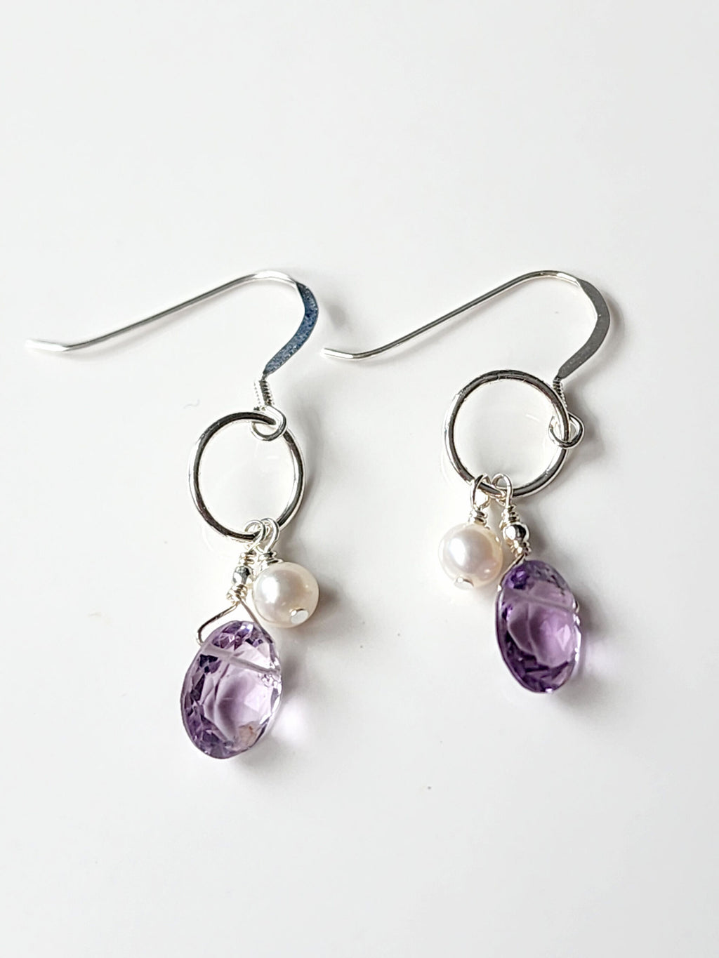 Amethyst & Pearl Earrings