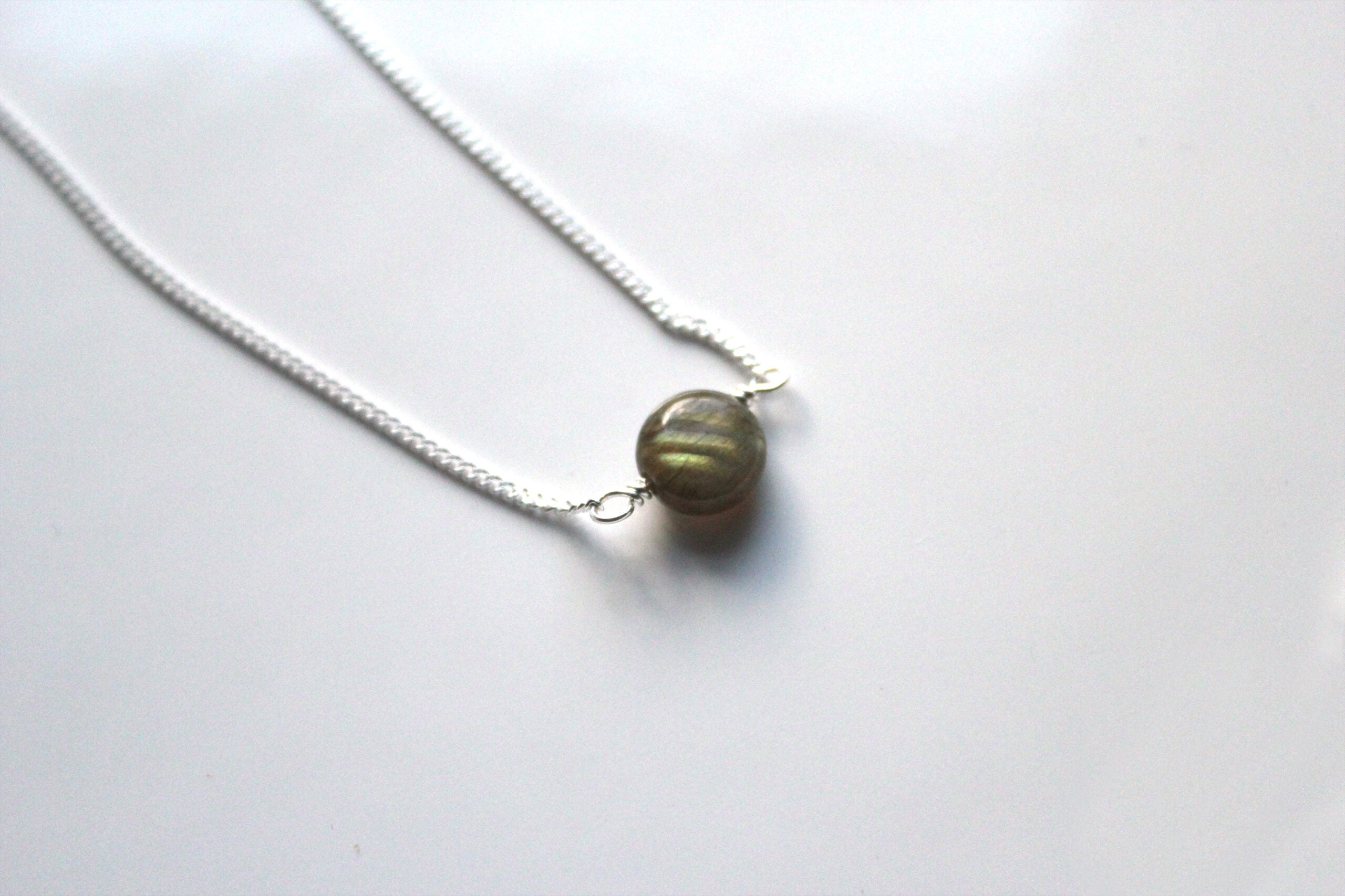 Labradorite Single Stone Bracelet