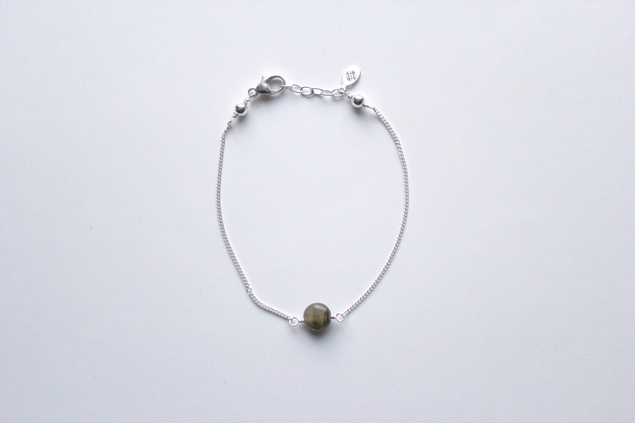 labradorite single stone bracelet
