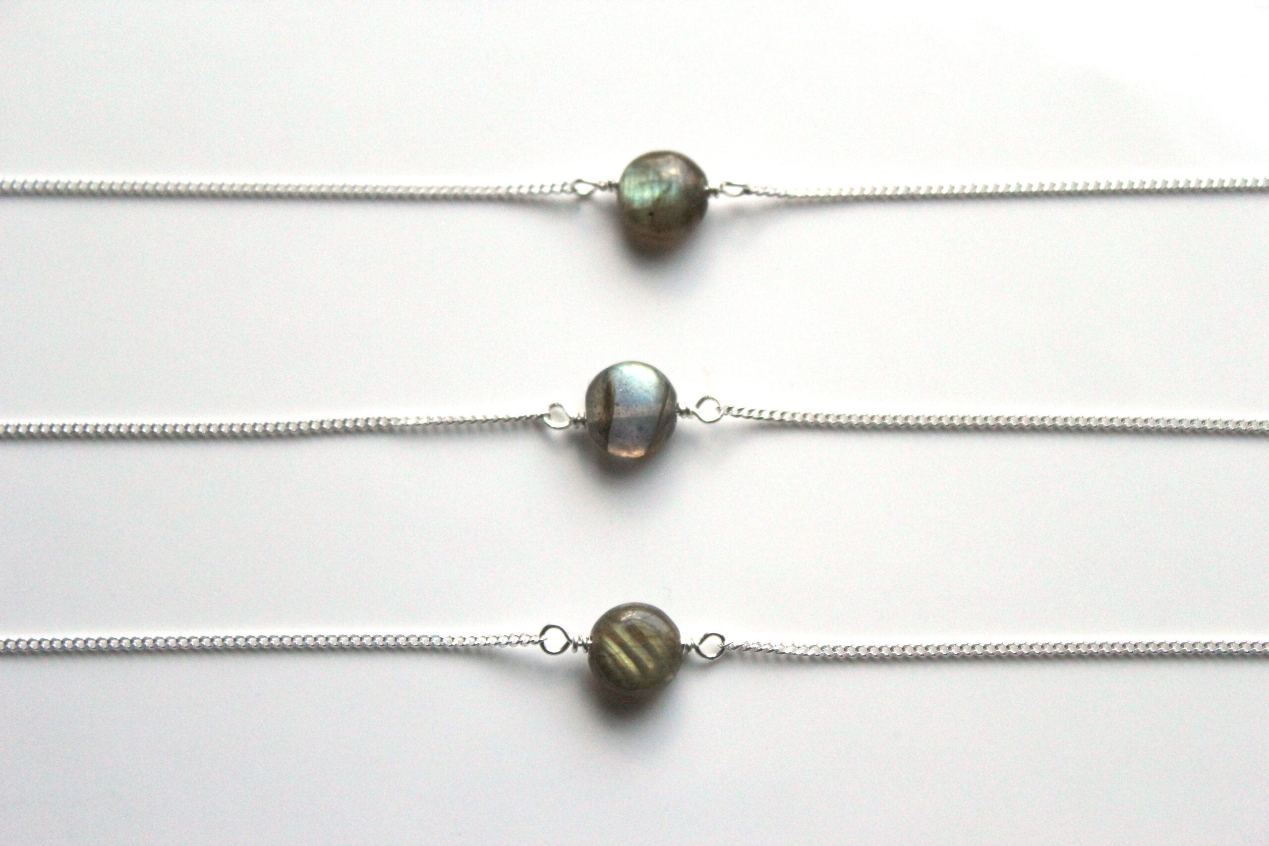 Labradorite Single Stone Bracelet